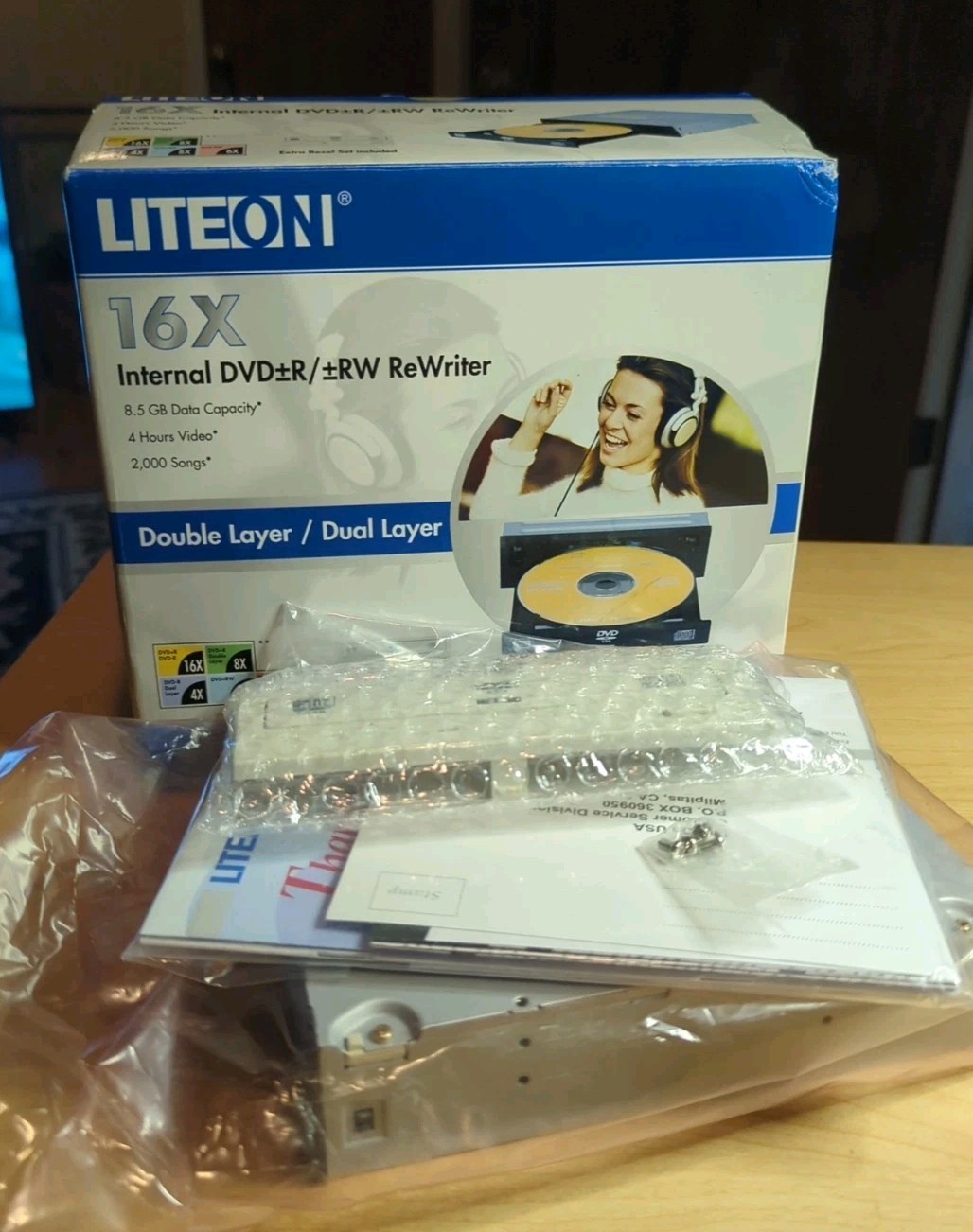 LITE-ON 16x Internal DVD+/-R / +/-RW Rewriter Double/Dual Layer New Open Box