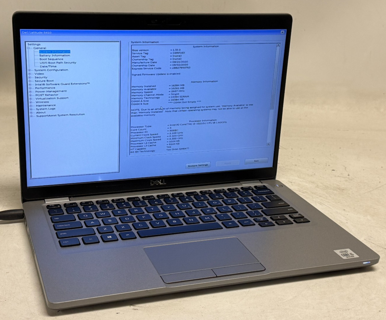 Dell Latitude 5410 14″ (i5-10210u 1.60GHz – 16GB RAM – 512GB SSD – Win11Home)