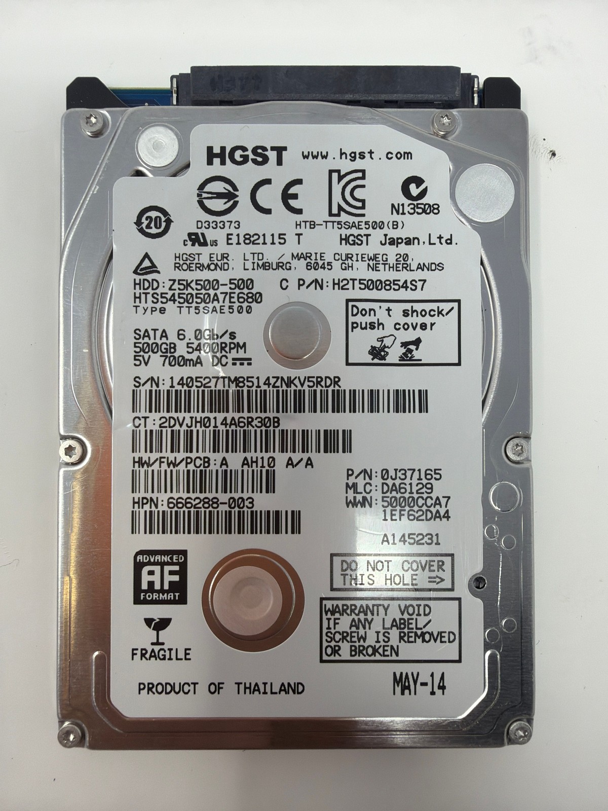 HGST HTS545050A7E680 500GB SATA Grade B