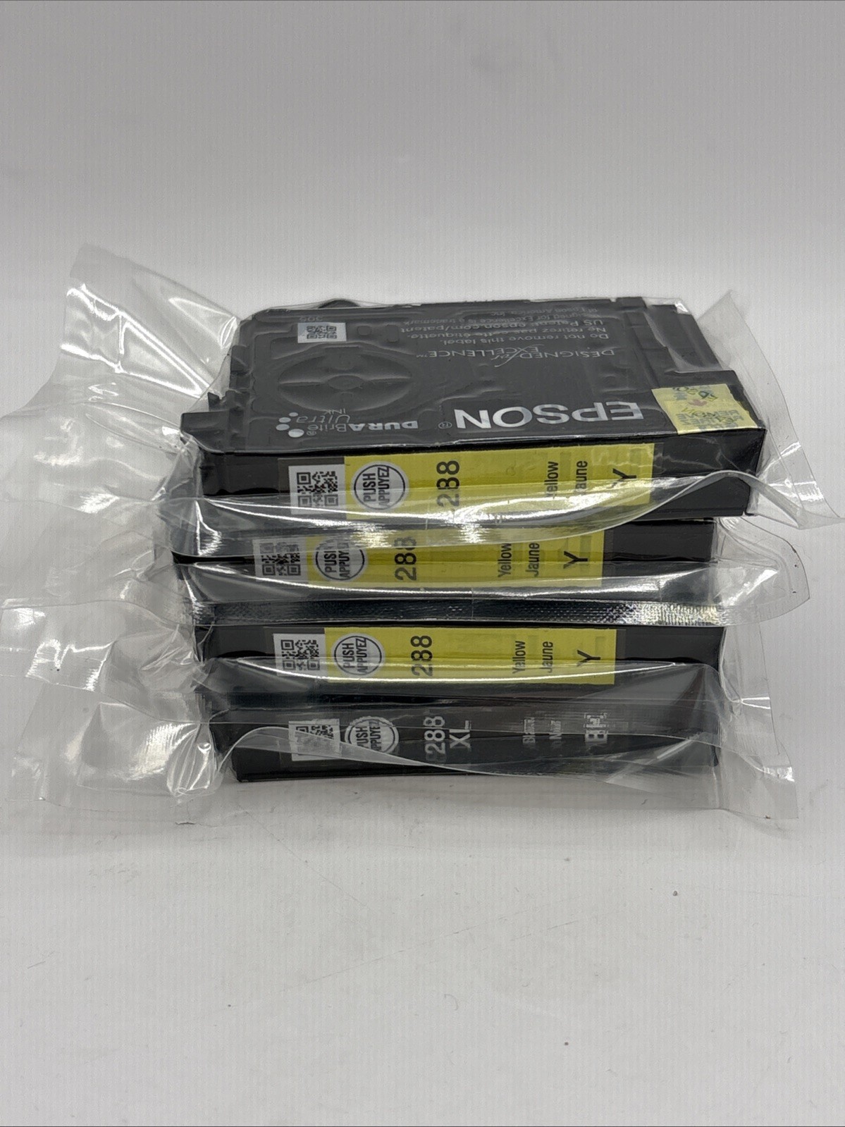 Epson 288 – 4 Total Ink Cartridges – 1 Black (T288120-D2)- 3 Yellow