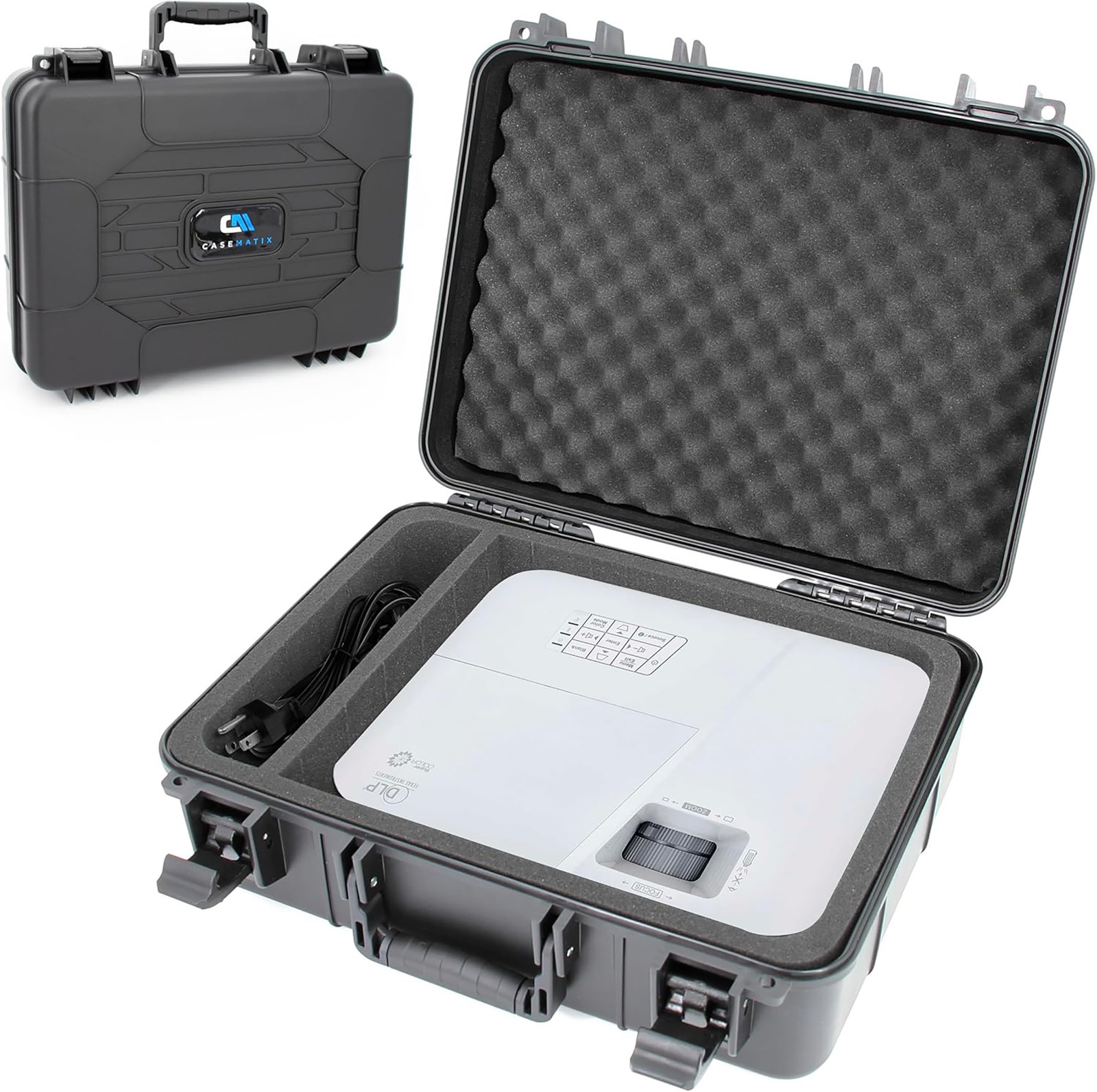 Casematix Projector Travel Case for ViewSonic PA503S PA503W PA503X PG703W PG703
