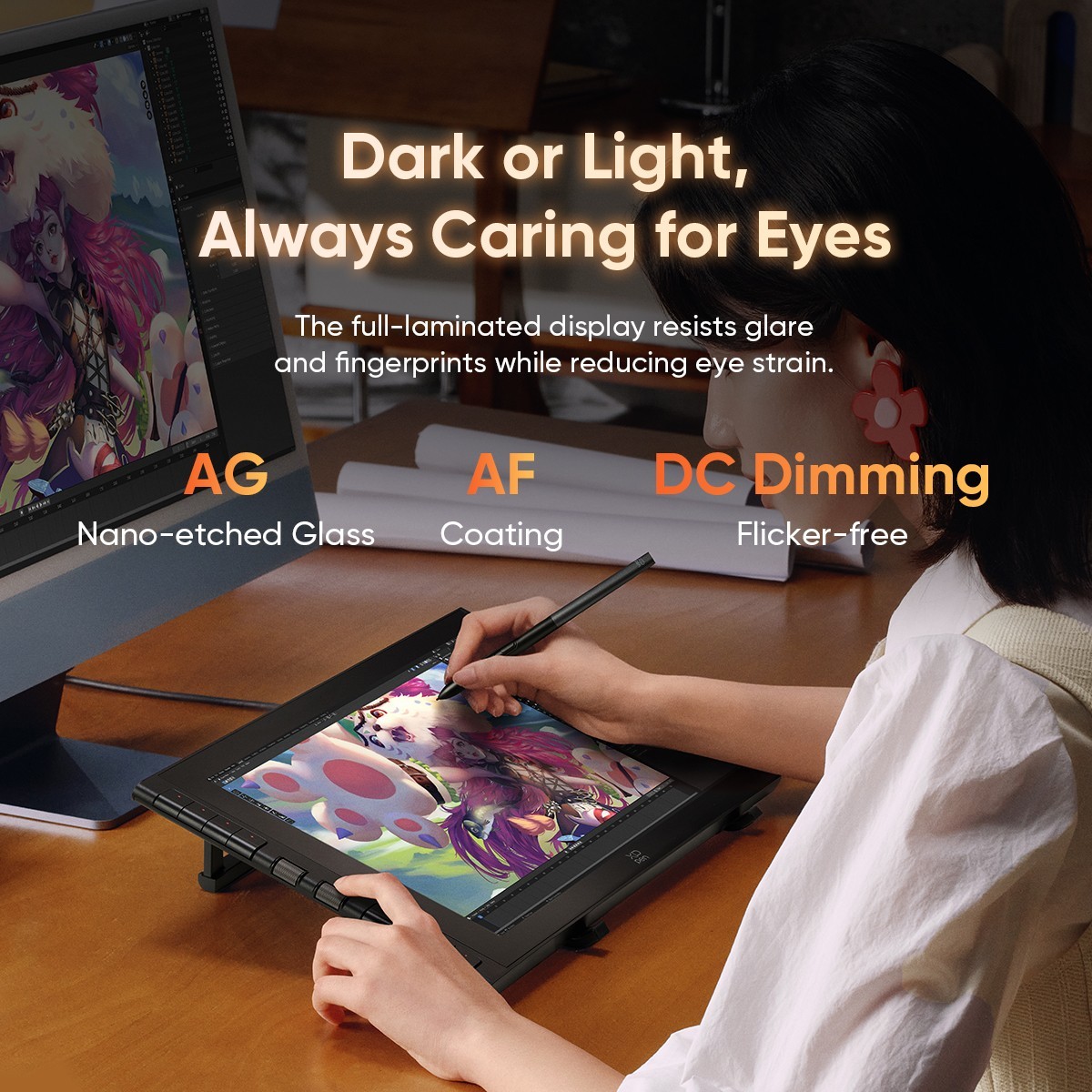 XP-Pen Artist 16 3rd Drawing Tablet Anti-Glare Screen 2 Dials and 8 HotKeys