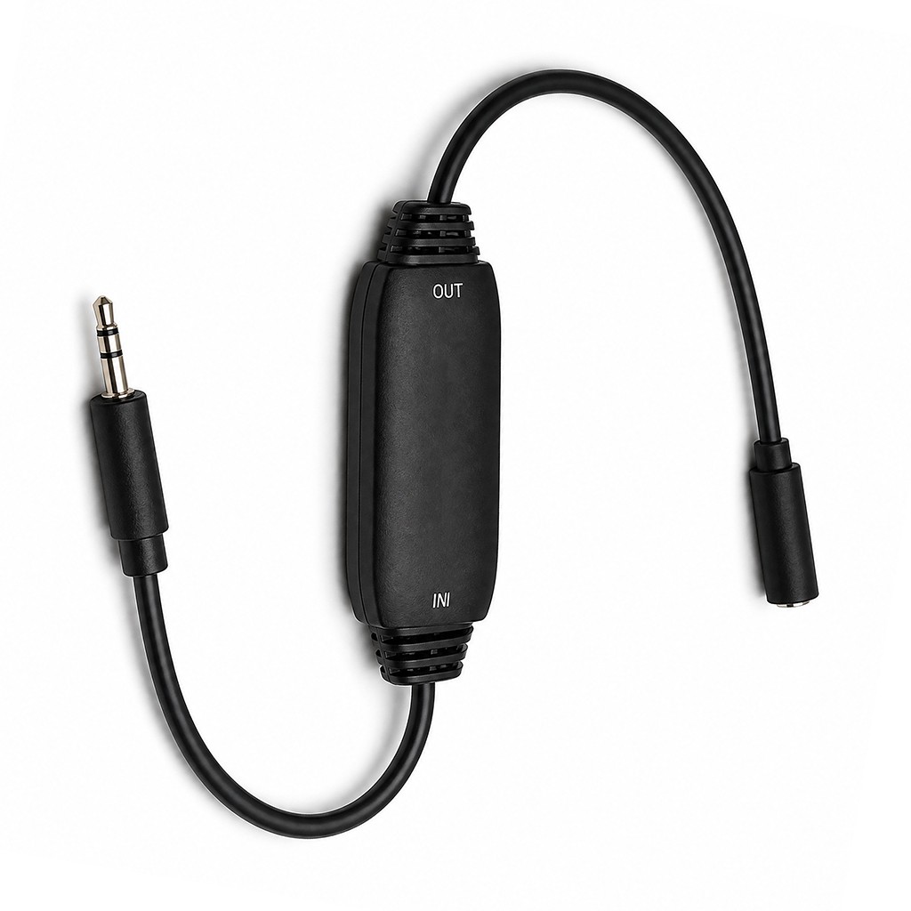 3.5mm Ground Loop Isolator Noise Filter for Car Stereo, Eliminates Hum & Buzz