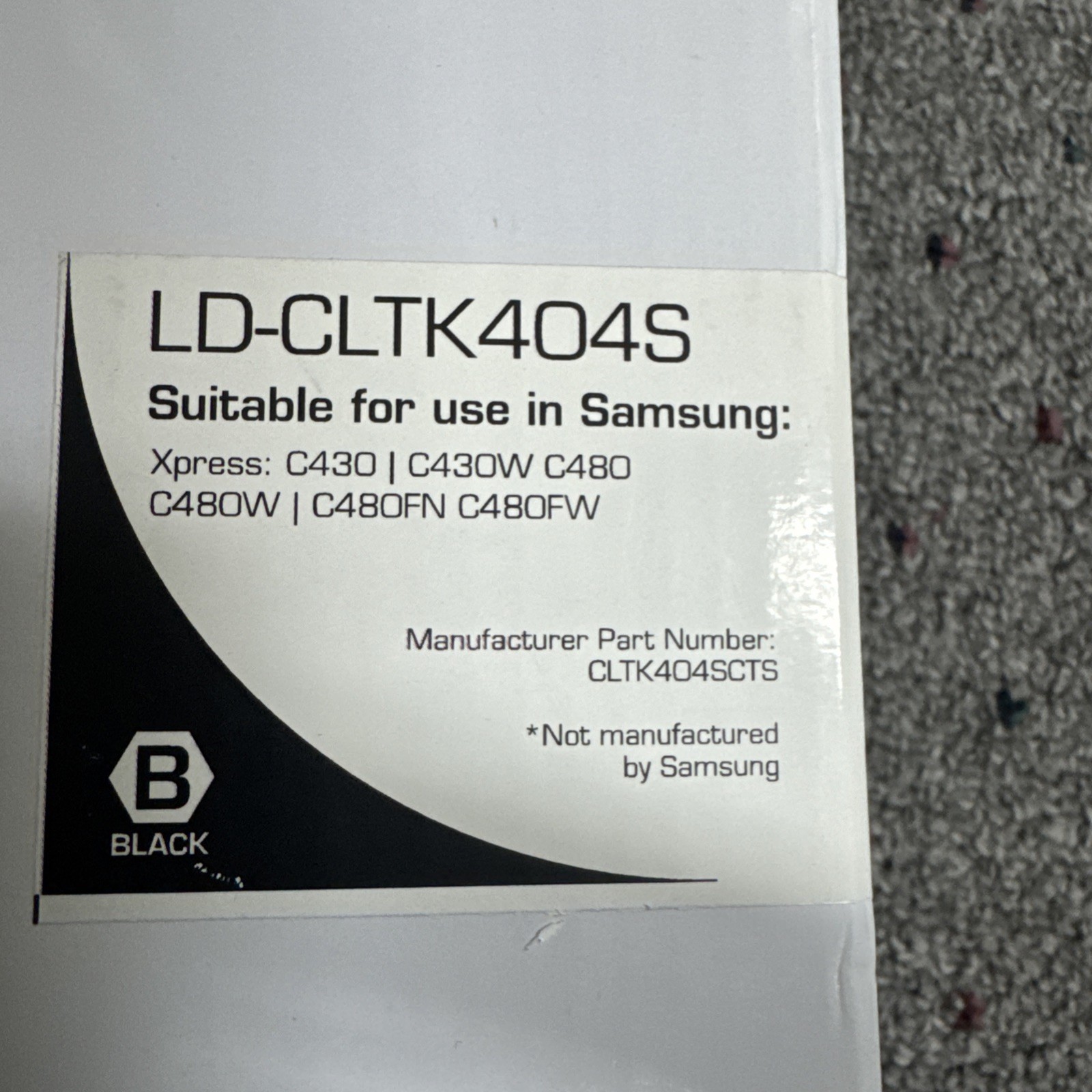 LD CLT-K404S K404S Black Laser Toner Cartridge for Samsung Printer