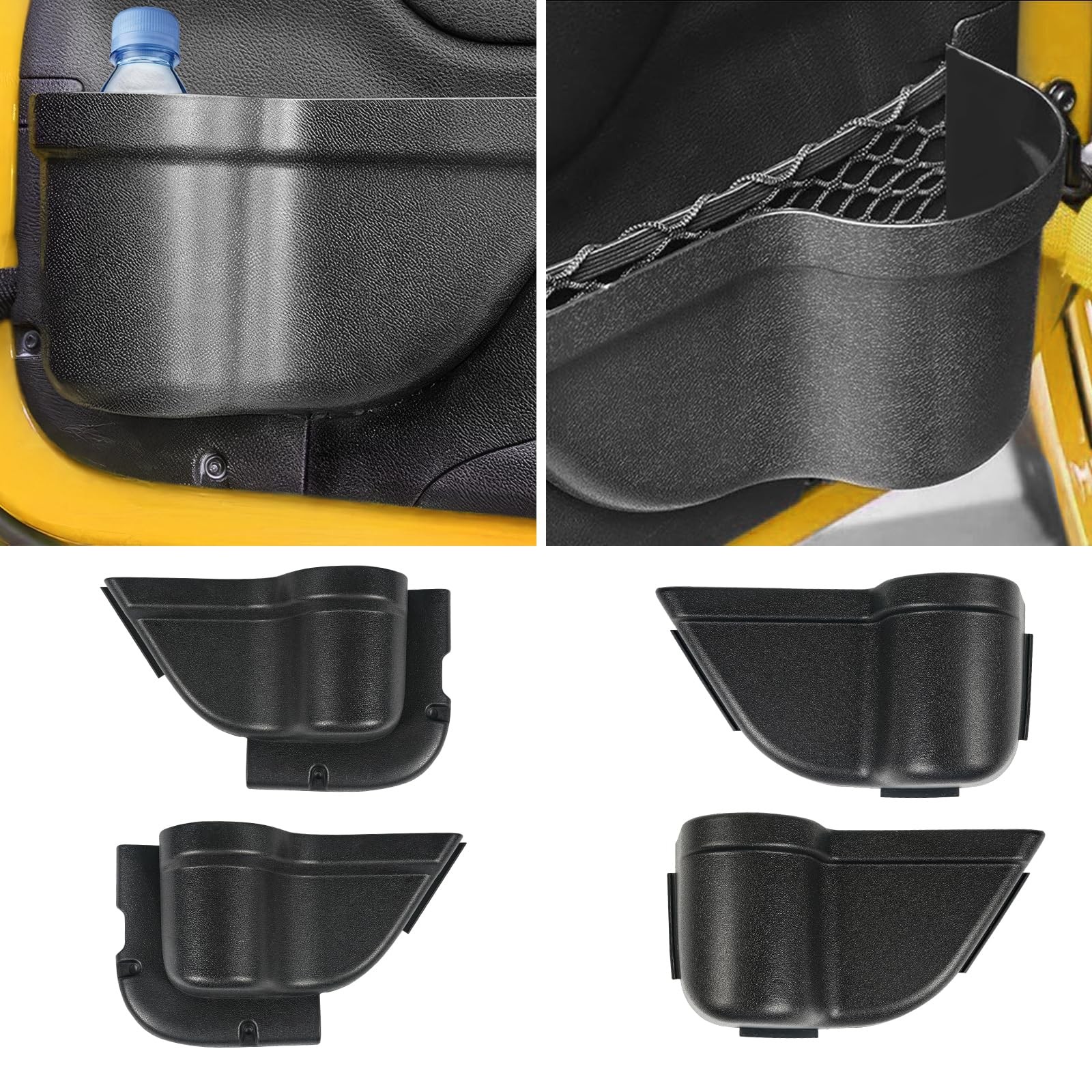 JK Storage Pockets – Front and Rear Door Pockets Compatible with 2011-2018 Je…