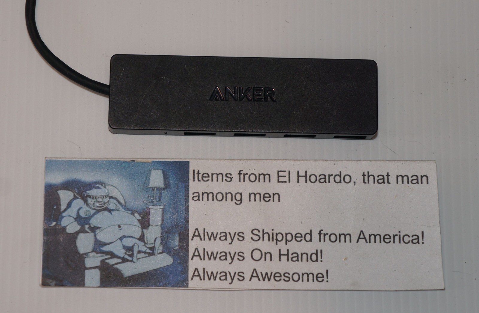 Anker 0.7 ft 4-Port USB 3.0 Ultra Slim Data Hub – Black