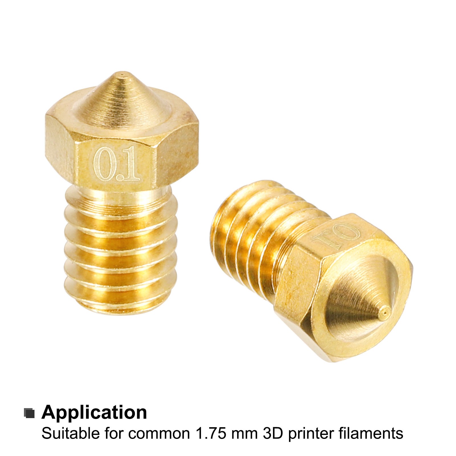 20Pcs 0.1mm Extruder Nozzles Head 1.75mm Extruder Print for 3D Printer