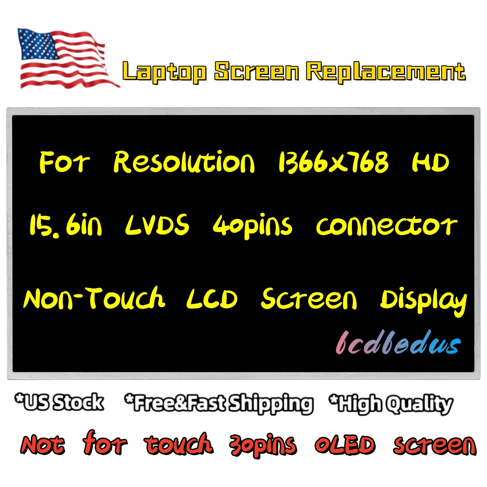 Replacement Screen For Lenovo Thinkpad T530 HD 1366×768 15.6” LCD LED Display