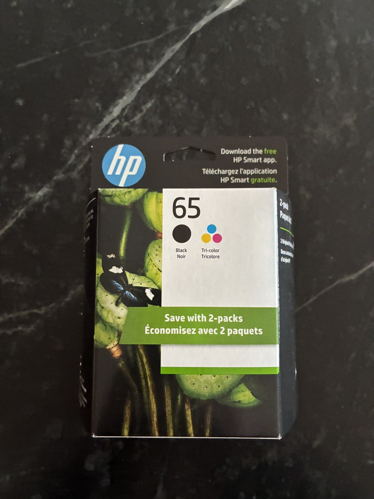 HP #65 2pack Combo Ink Cartridges 65 Black and Color NEW GENUINE