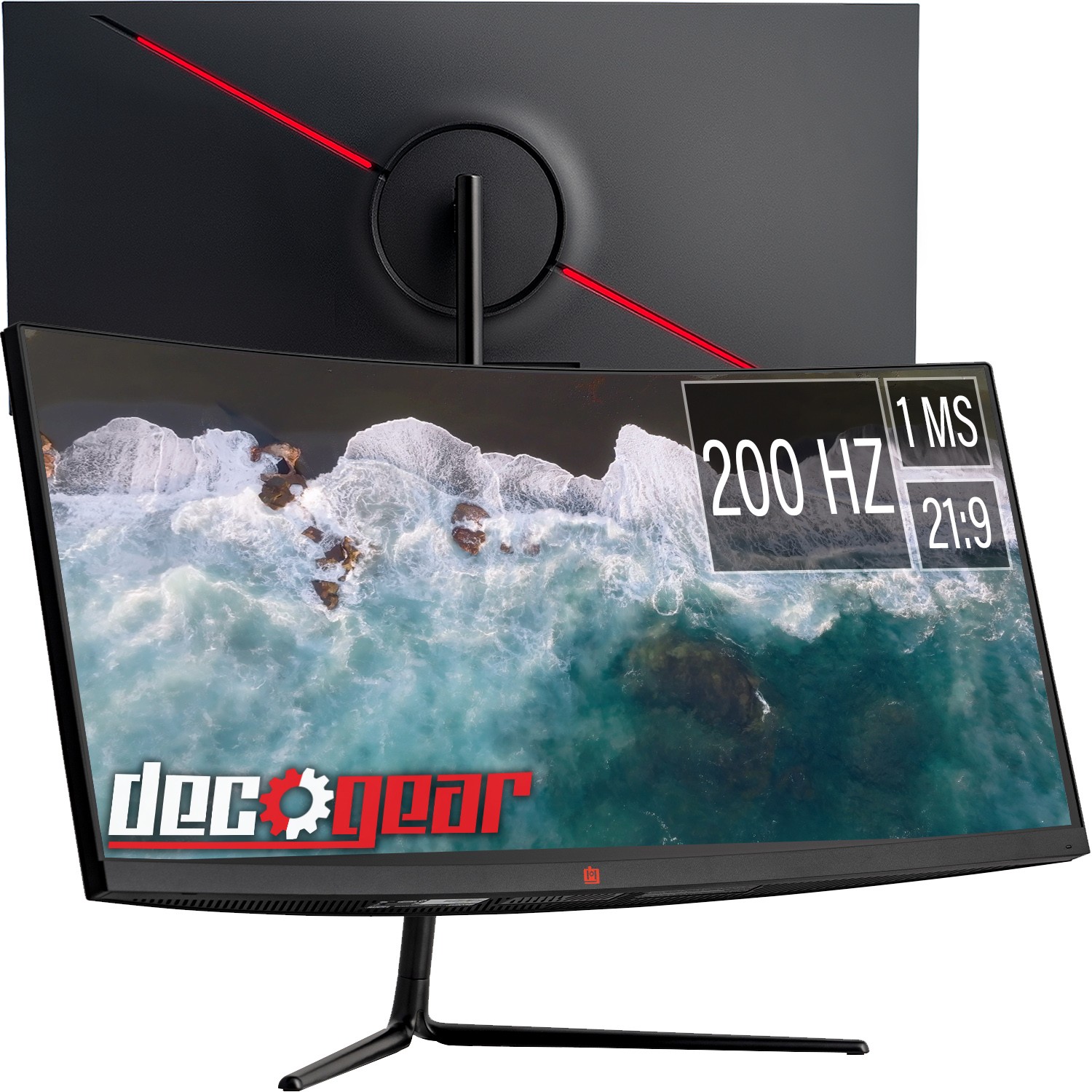 Deco Gear 30″ Curved Monitor, 200 Hz, 1ms MPRT, 2560×1080, for Professionals and