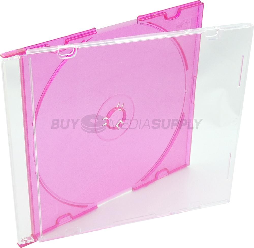 5.2mm Slimline Red Color 1 Disc CD Jewel Case Lot