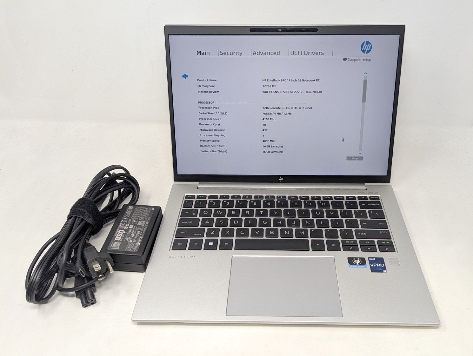 HP EliteBook 840 G9 Laptop – 14″ Intel Core i7-1265U 16GB DDR5 512GB SSD No OS