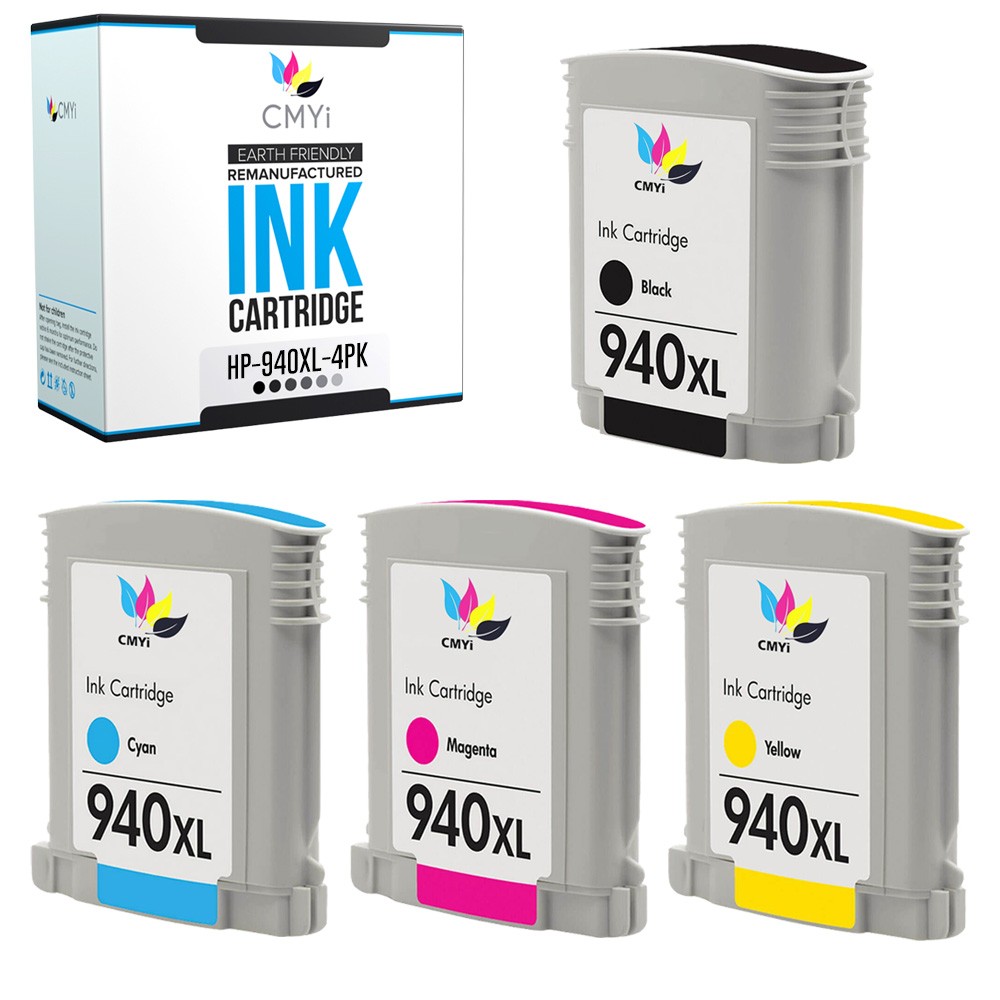 CMYi 4PK 940XL Ink Cartridges for HP OfficeJet Pro 8500A – A909g A910g A910n