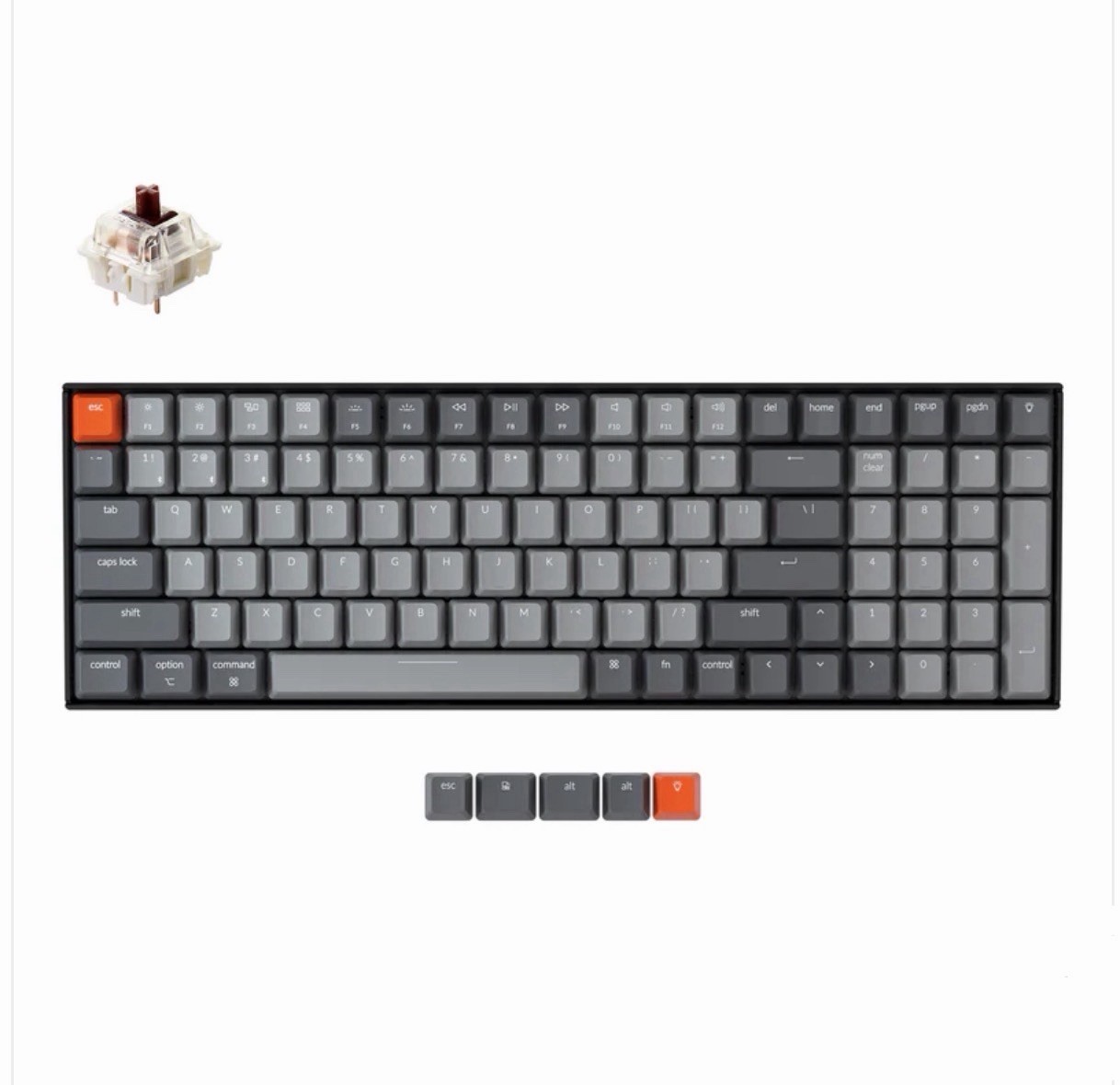 Keychron K4 Version 2 Wireless Gaming Keyboard K4A3 Brown Switches New Open Box