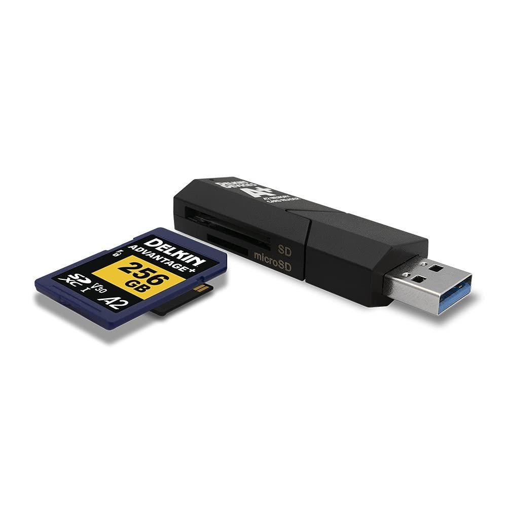 2-in-1 USB SD & microSD Card Reader, 170MB/s High-Speed Transfer, Windows/Mac Co