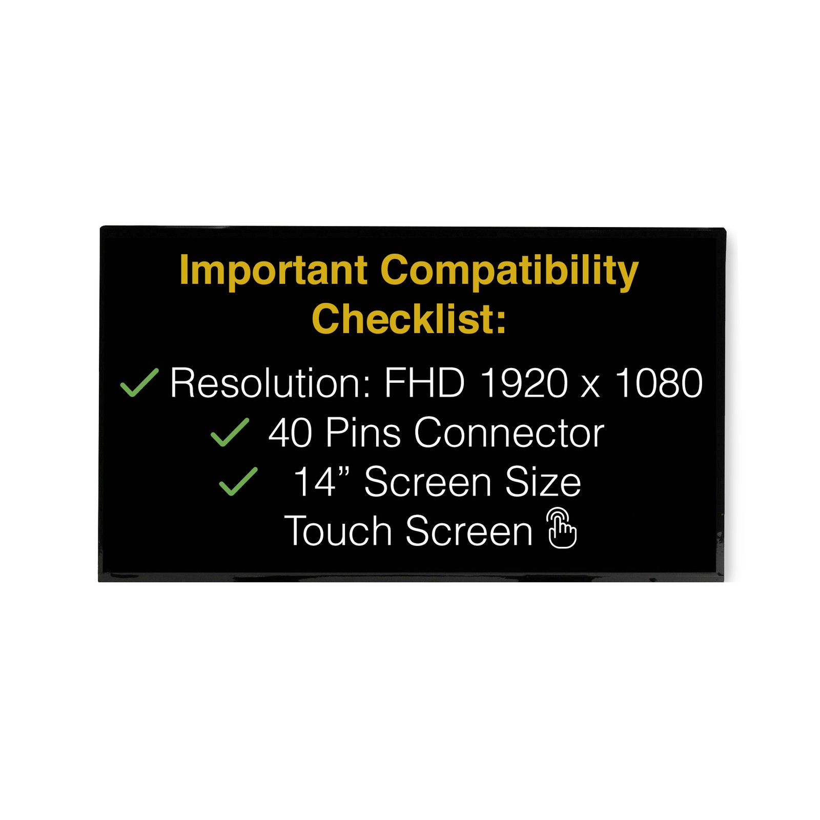 N140HCN-EA1 REV.C5 Touch Screen Replacement 40 Pins FHD LCD Display