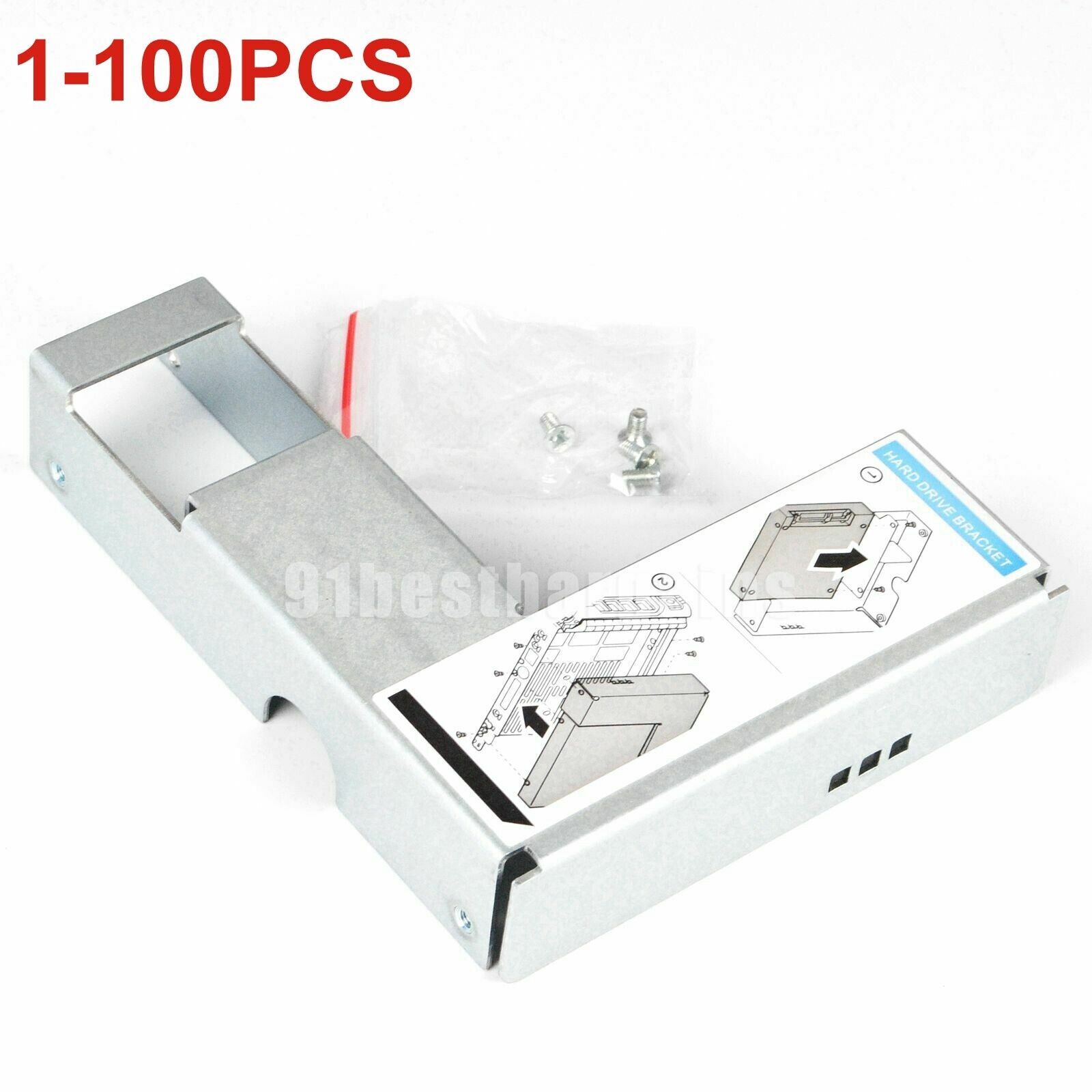 Lot 9W8C4 2.5″ SSD to 3.5″ Tray Caddy Adapter for X7K8W F238F/KG1CH/651314-001