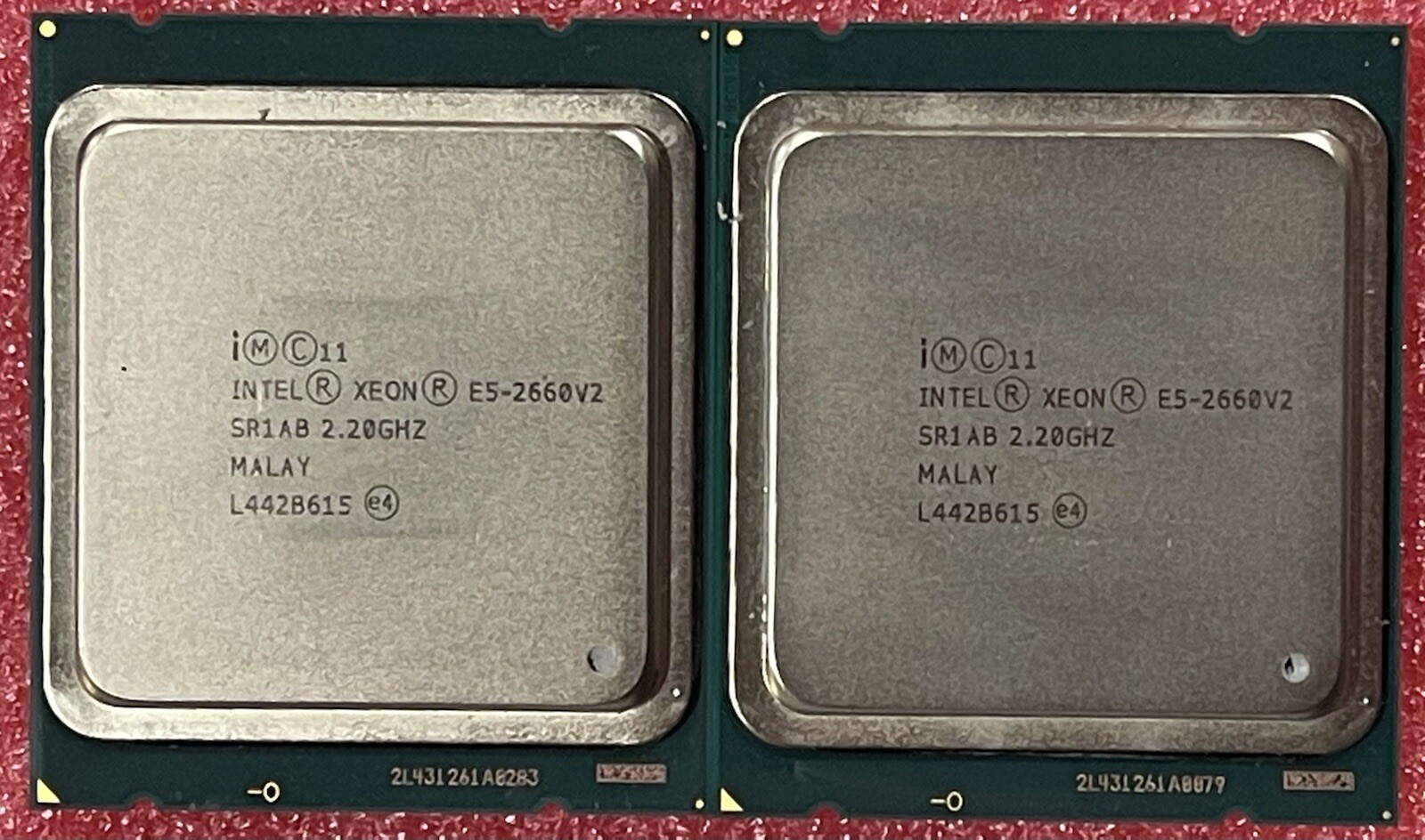 Matched Pair of Intel Xeon E5-2660 v2 2.20GHz 10 Core SR1AB 25MB 95W Processor