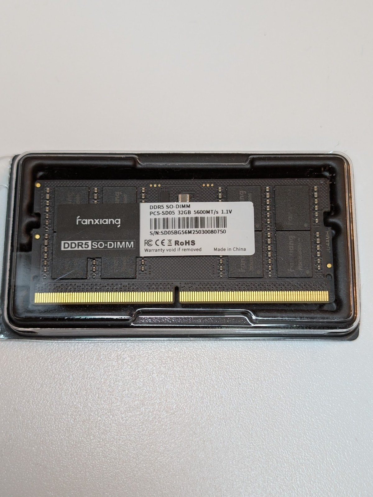 Fanxiang PC5-SD05 32GB 1x32GB DDR5 5600 CL46 SO-DIMM Laptop Memory