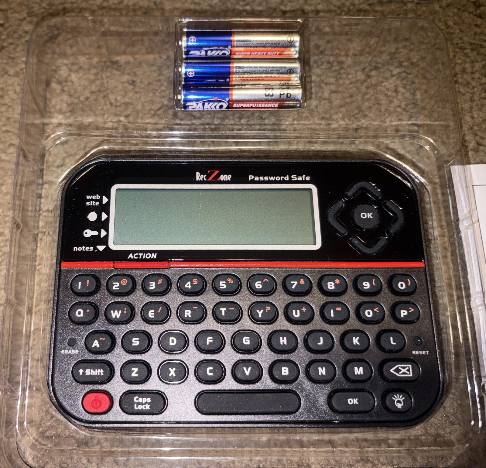 Likely Unused – RecZone Password Safe Safely Store Passwords #595 – Free Shippin
