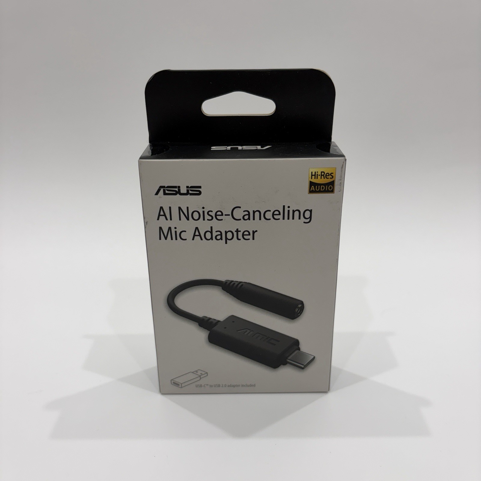 ASUS AI Noise-Cancelling Mic Adapter USB-C 3.5mm, Enhance Micro Performance