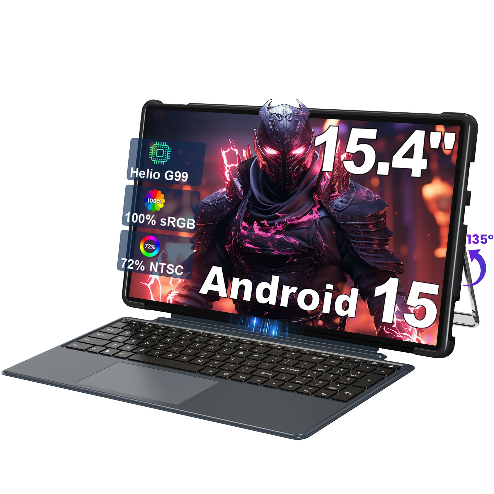 NEW Jumper 15.4″ Tablet with Keyboard Android 15 10000mAh 8GB RAM 256GB ROM