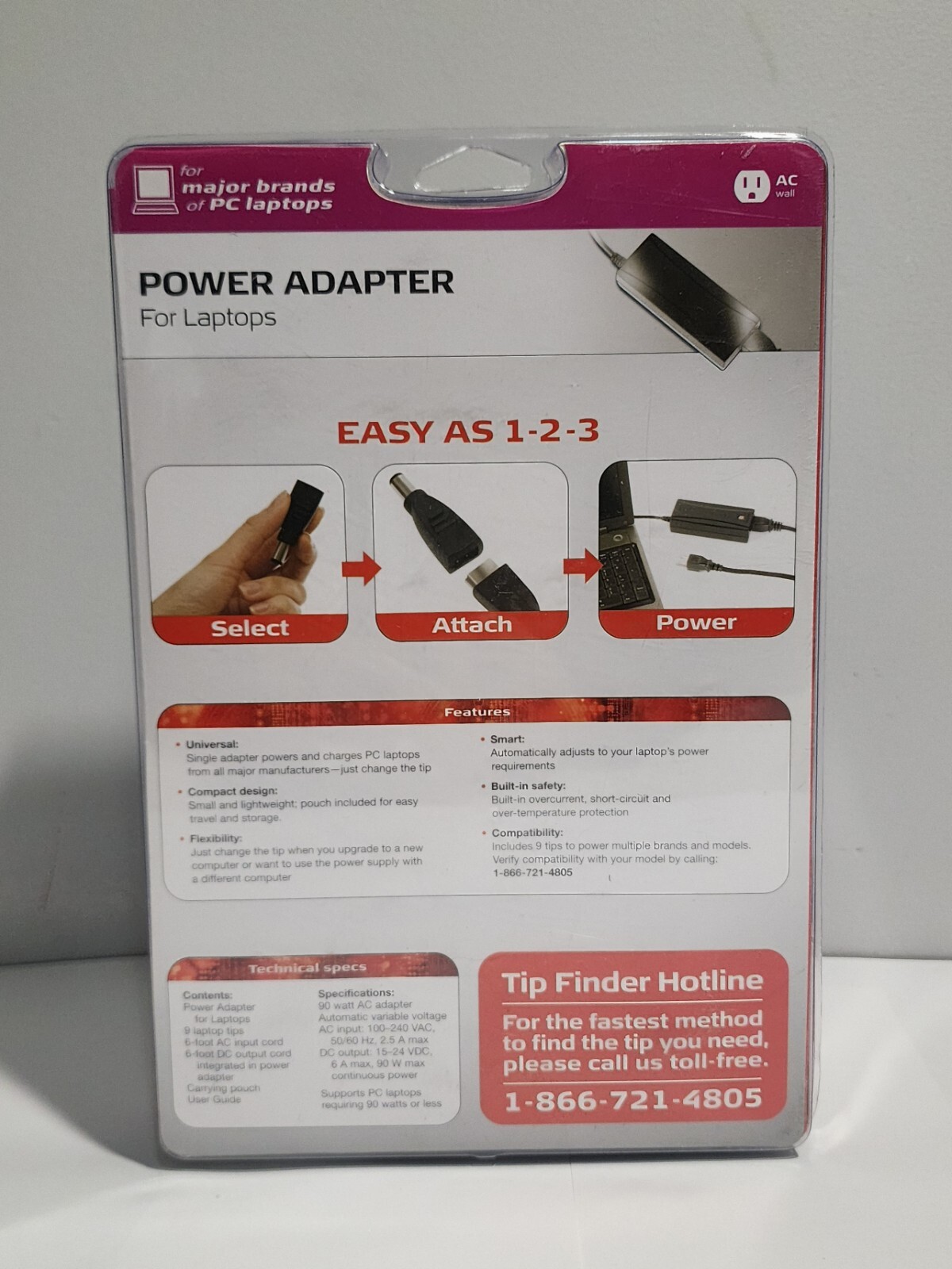 Universal Laptop Power Adapter Charger 9 Tip 90W 15-20V DELL HP Sony Targus