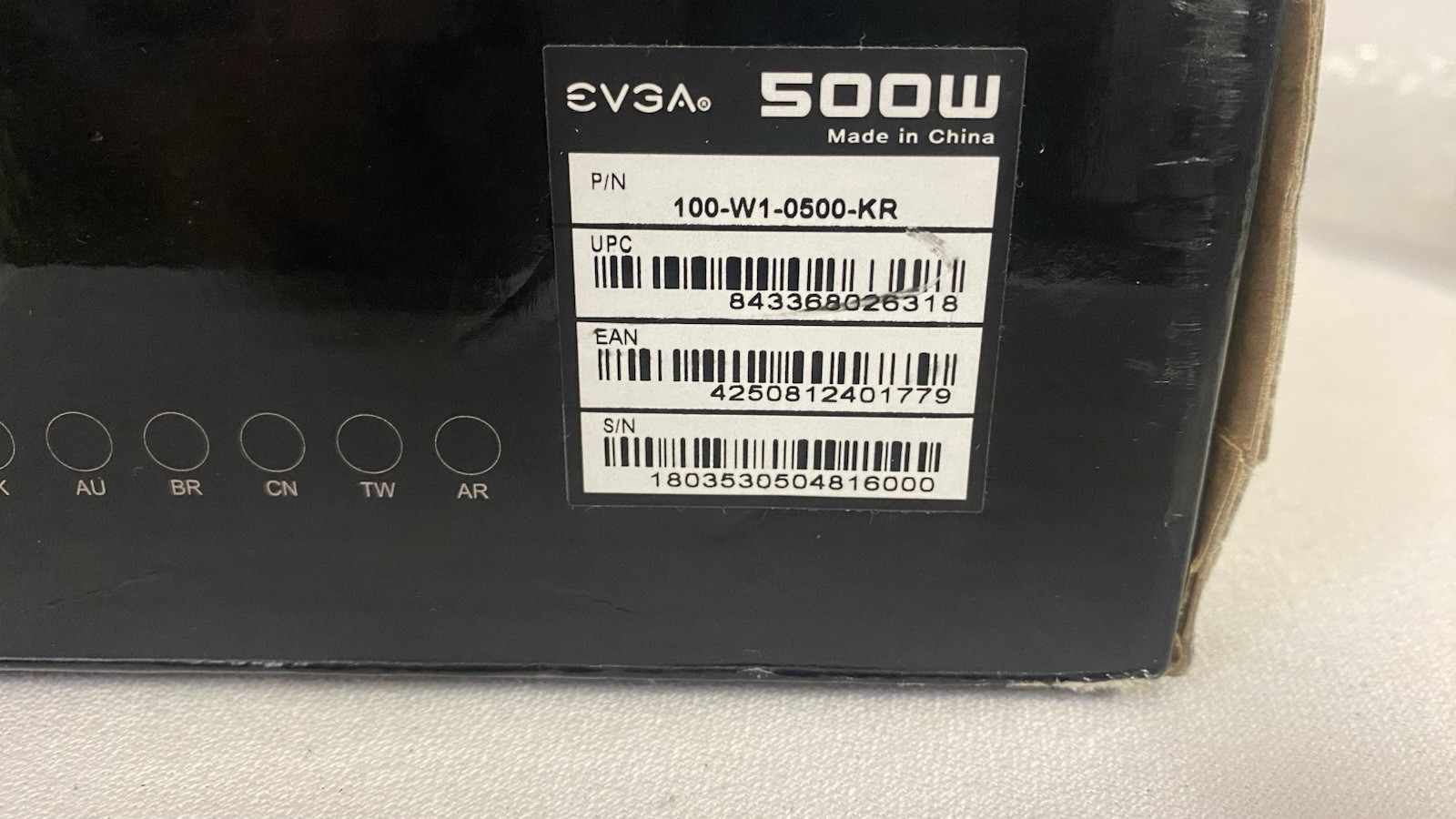 EVGA 500 W1 80Plus 500W Power Supply – 100-W1-0500-KR Brand New Fast Shipping
