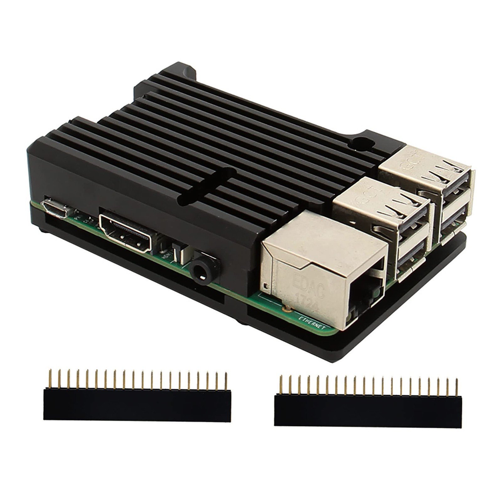 Aluminum Alloy Armor Passive Cooling Case For Raspberry Pi 3B+ 3B Black