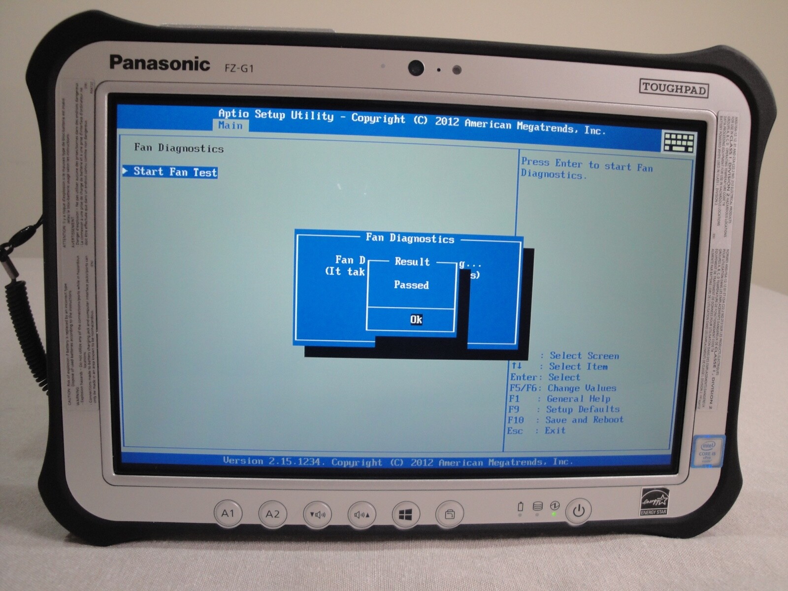 PANASONIC TOUGHPAD FZ-G1 i5 2.4GHz 8GB256G SSD MK4 Smartcard Reader WIN10 NEW