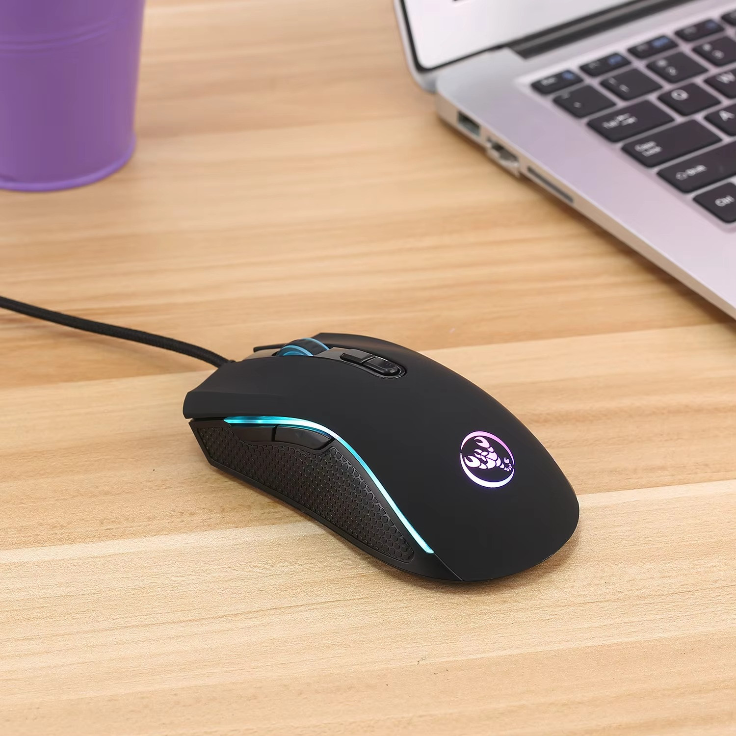 RGB Gaming Mouse 3200 DPI Ergonomic Optical Wired 7 Button LED for PC Gamer