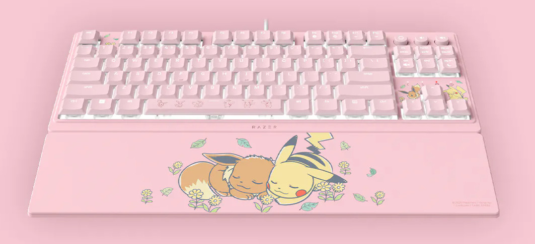 NEW IN BOX Pokemon x Razer Ornata V3 X Tenkeyless Pikachu & Eevee Edition Pink