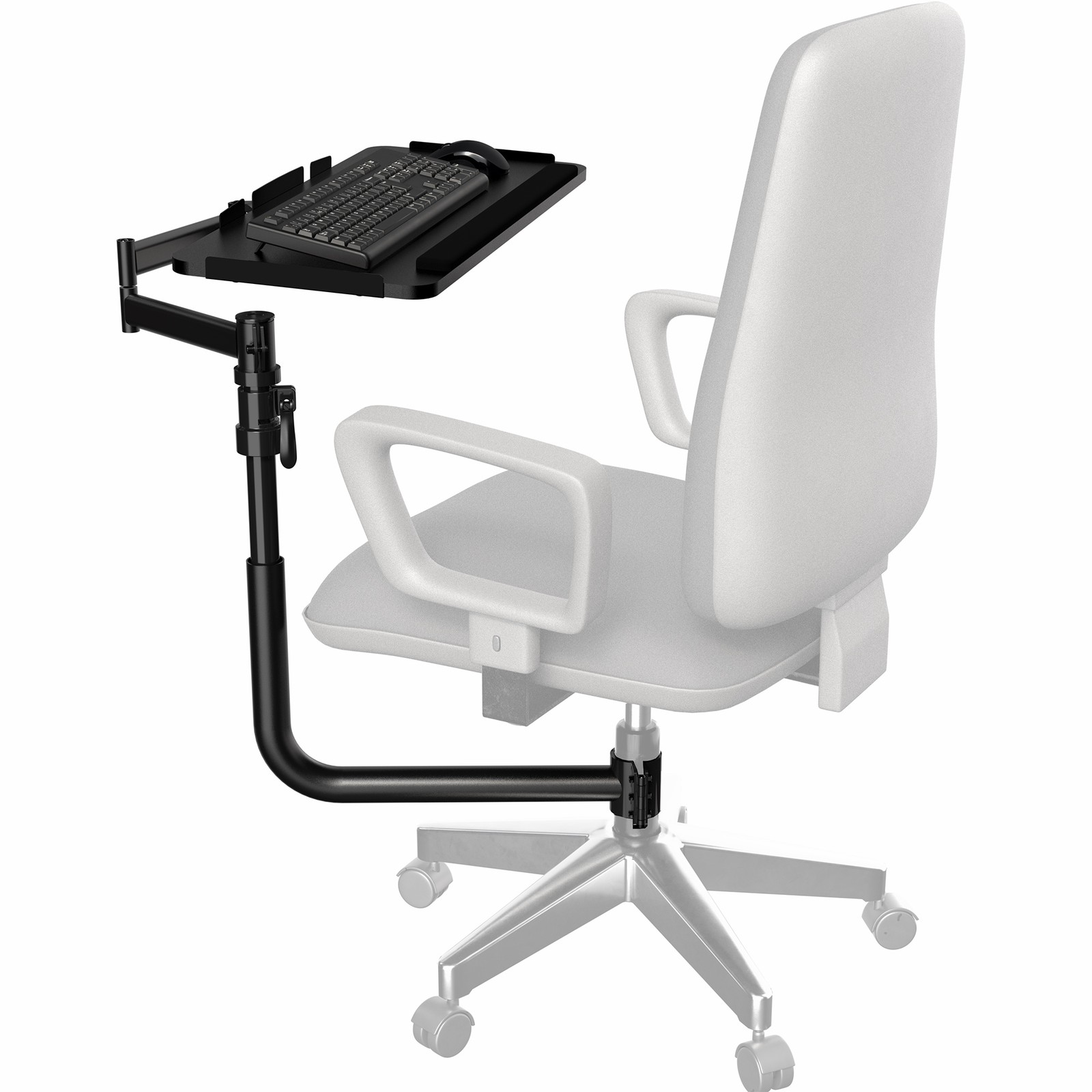VIVO Premium Office Chair Mounted 26″ x 12″ Full Motion Keyboard and Mouse Tray