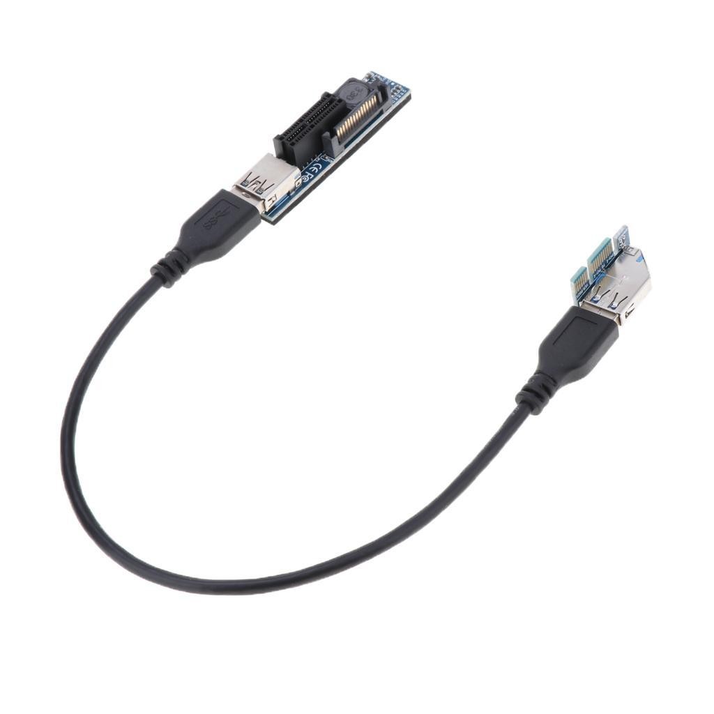 Pcie Express PCI-E 1X A 1X Extender Riser Card USB 3.0 Adapter Cable 0.