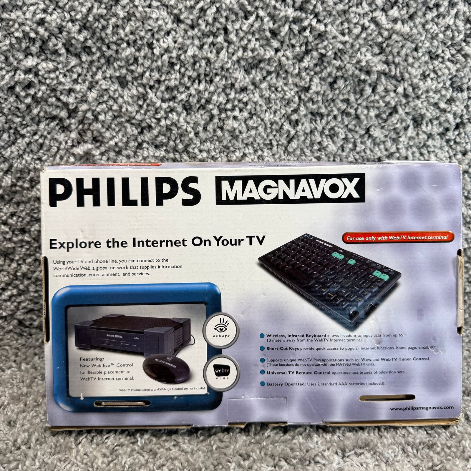 Philips MWK122BK Wireless WebTV Keyboard Plus Infrared Keyboard