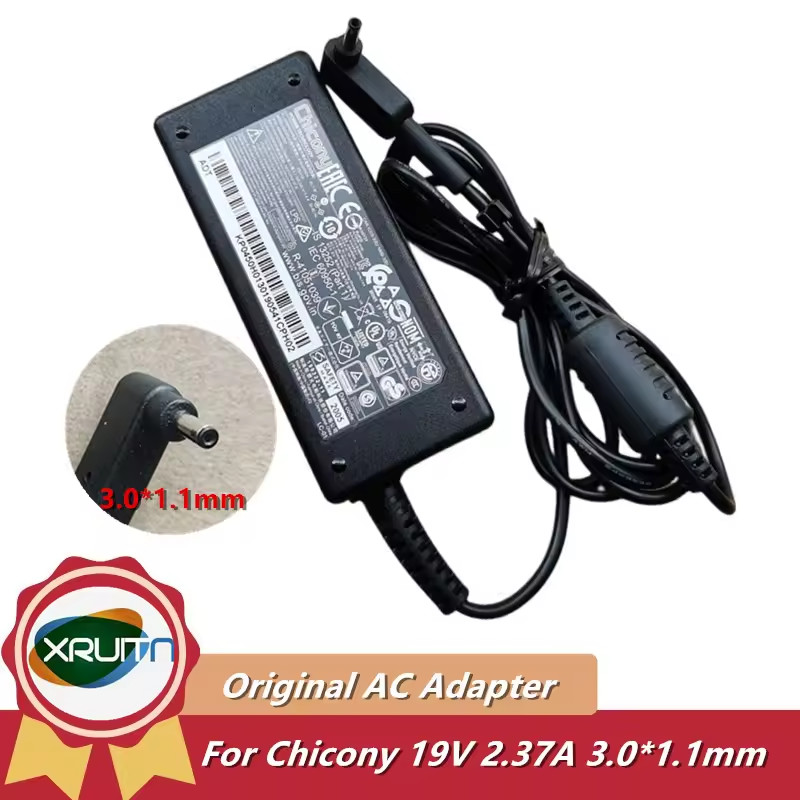 Genuine Chicony for Acer Charger AC Power Adapter A18-045N2A 19V 45W 3.0*1.0mm