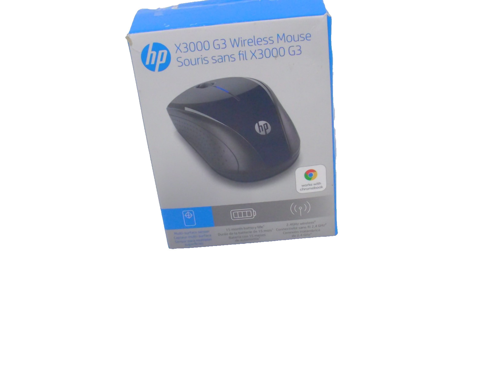 HP – X3000 G3 Wireless Optical Mouse – Wireless – Jet Black