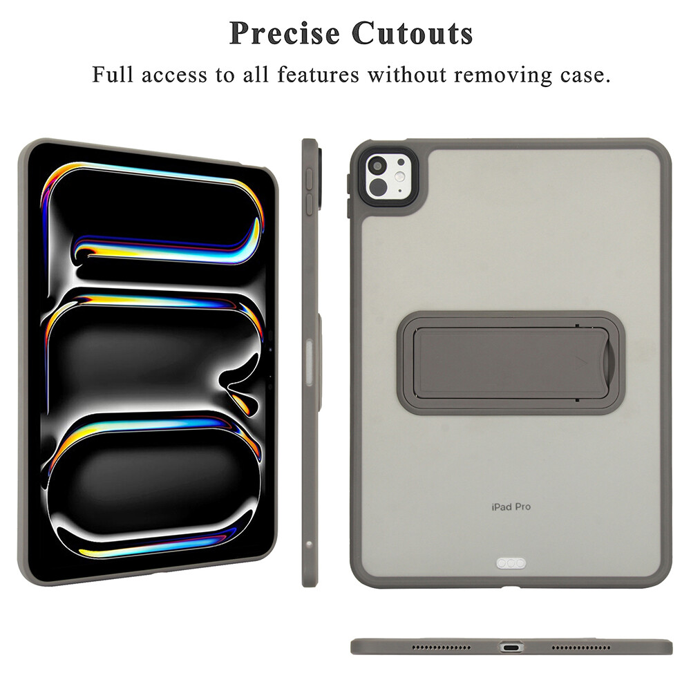 Clear Matte Case Stand Back Cover For iPad Pro 11 Air 5/4 10th 10.9 7/8/9th 10.2