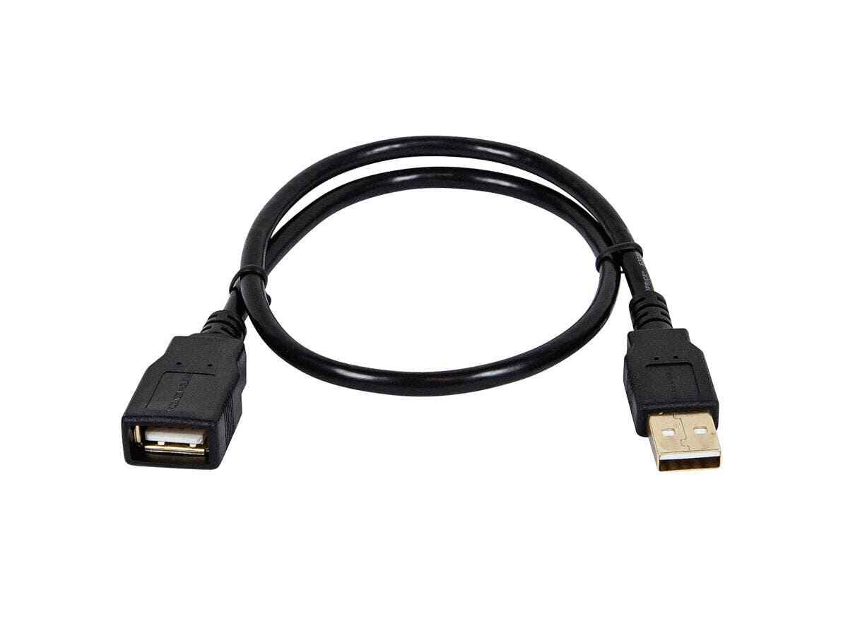 1.5ft USB 2.0 A Male to A Female Extension 28/24AWG Cable (Gold Plated) 5431