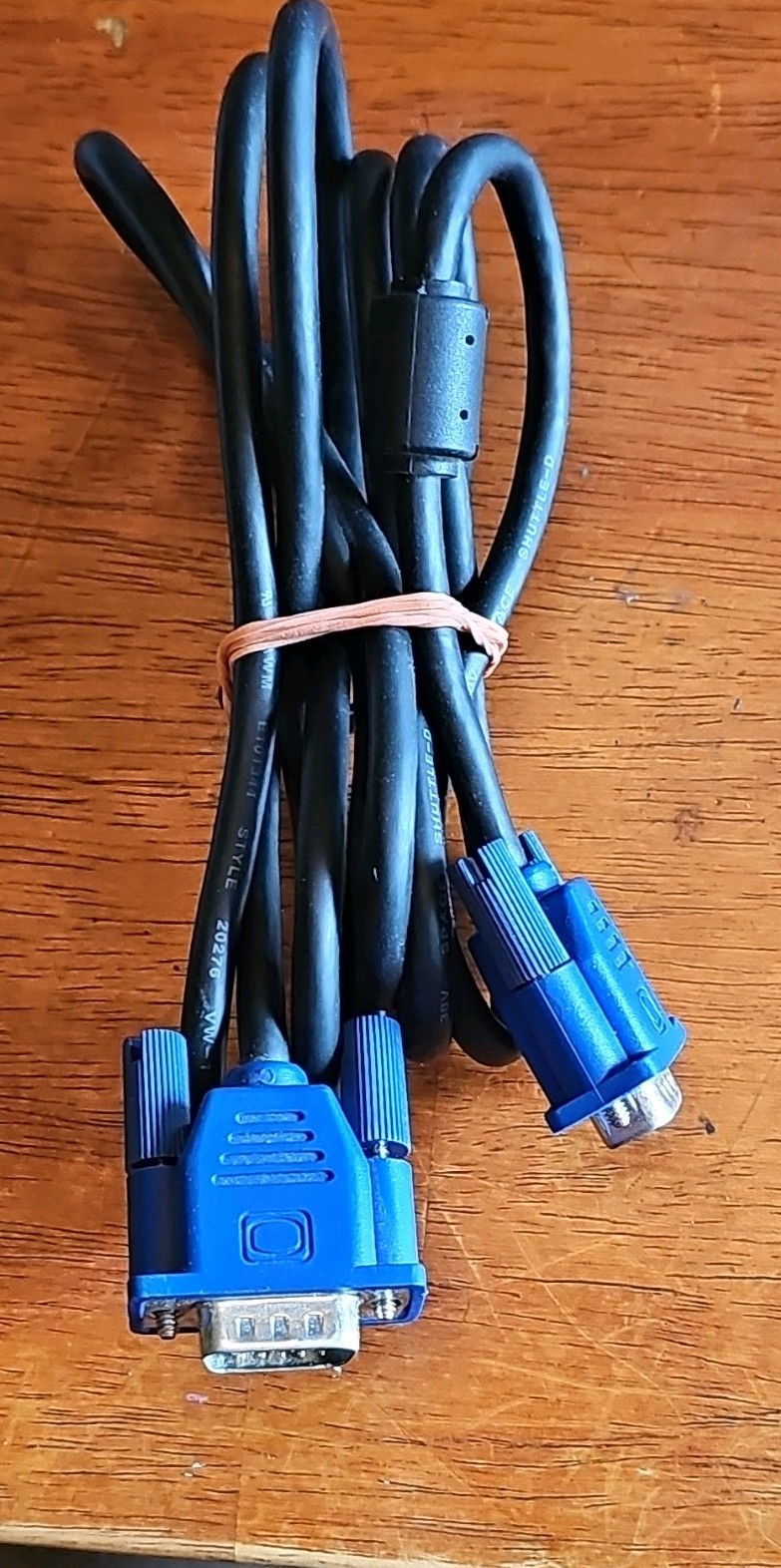 VGA/SVGA Male to Male Cable, D-Sub, Model 20276, Black/Blue