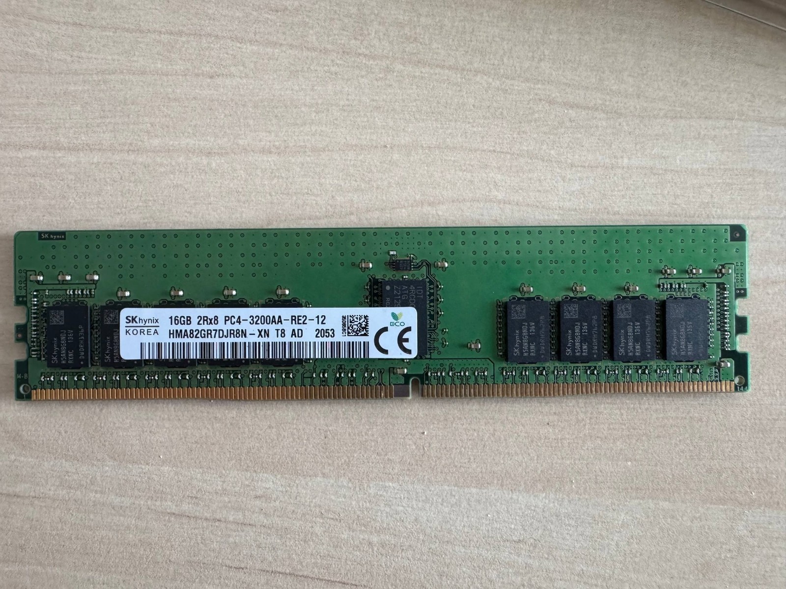 Hynix Ram 16GB DDR4 SDRAM (3200 ECC REG 2Rx8 HMAA4GR7CJR8NXN)