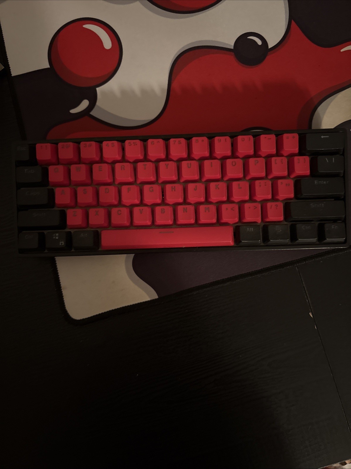 Black and Red Kraken Gaming Keyboard RGB Lighting