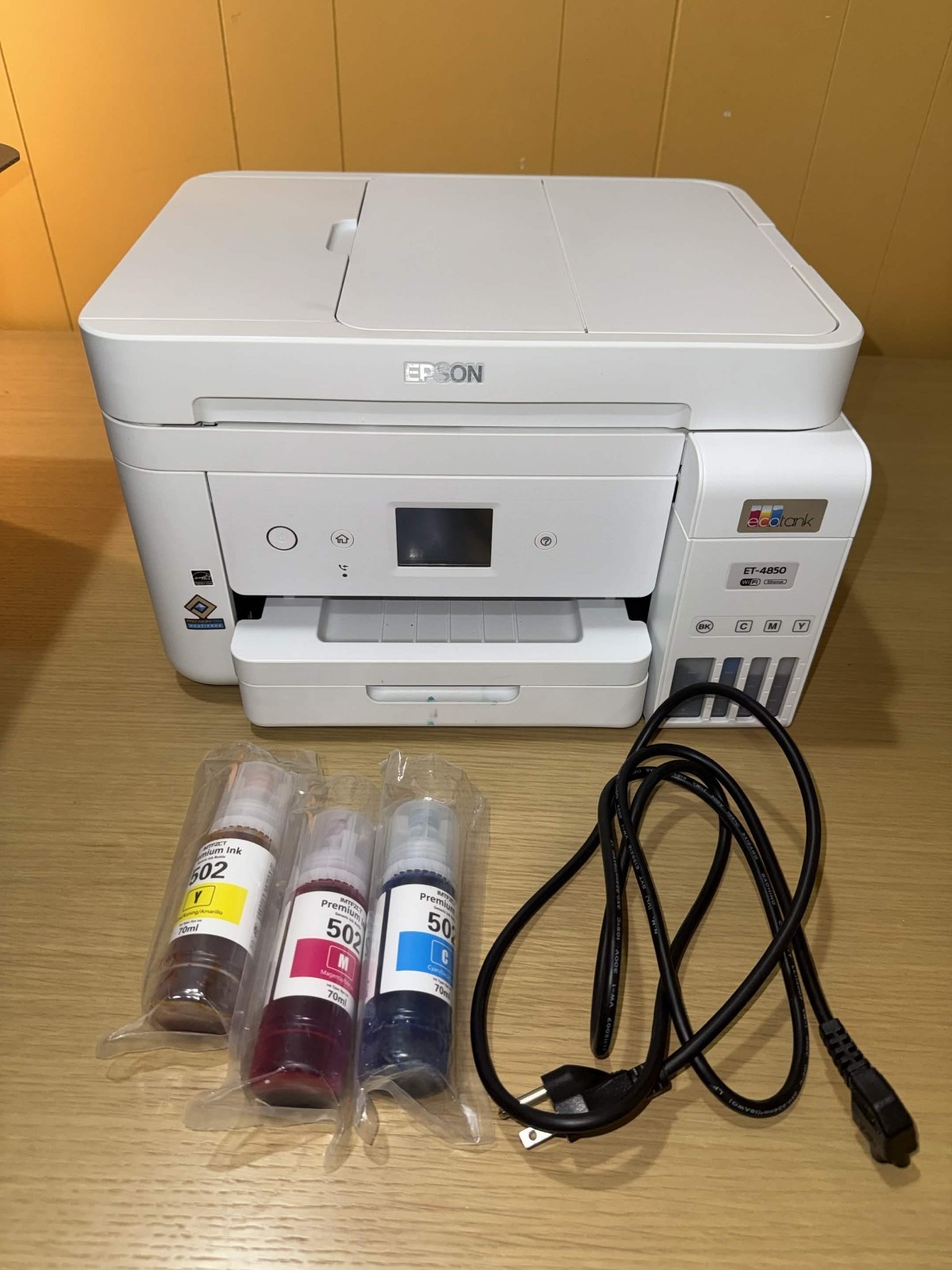 Epson EcoTank ET-4850 Color Inkjet All-In-One Printer White – OPEN BOX
