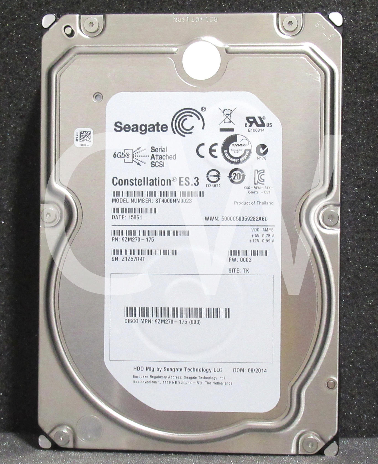 ST4000NM0023 Seagate CONSTELLATION 4TB 7200RPM 6Gbps 3.5″ SAS HDD Hard Drive
