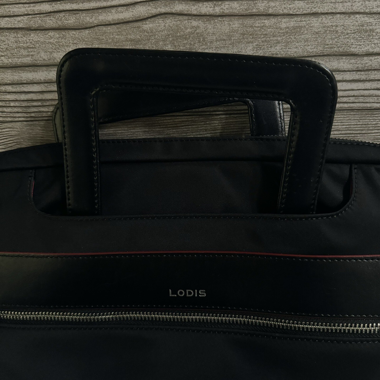 Lodis Kate Nylon & Leather Cora Slim Laptop Case/Briefcase Under Lock & Key RFID
