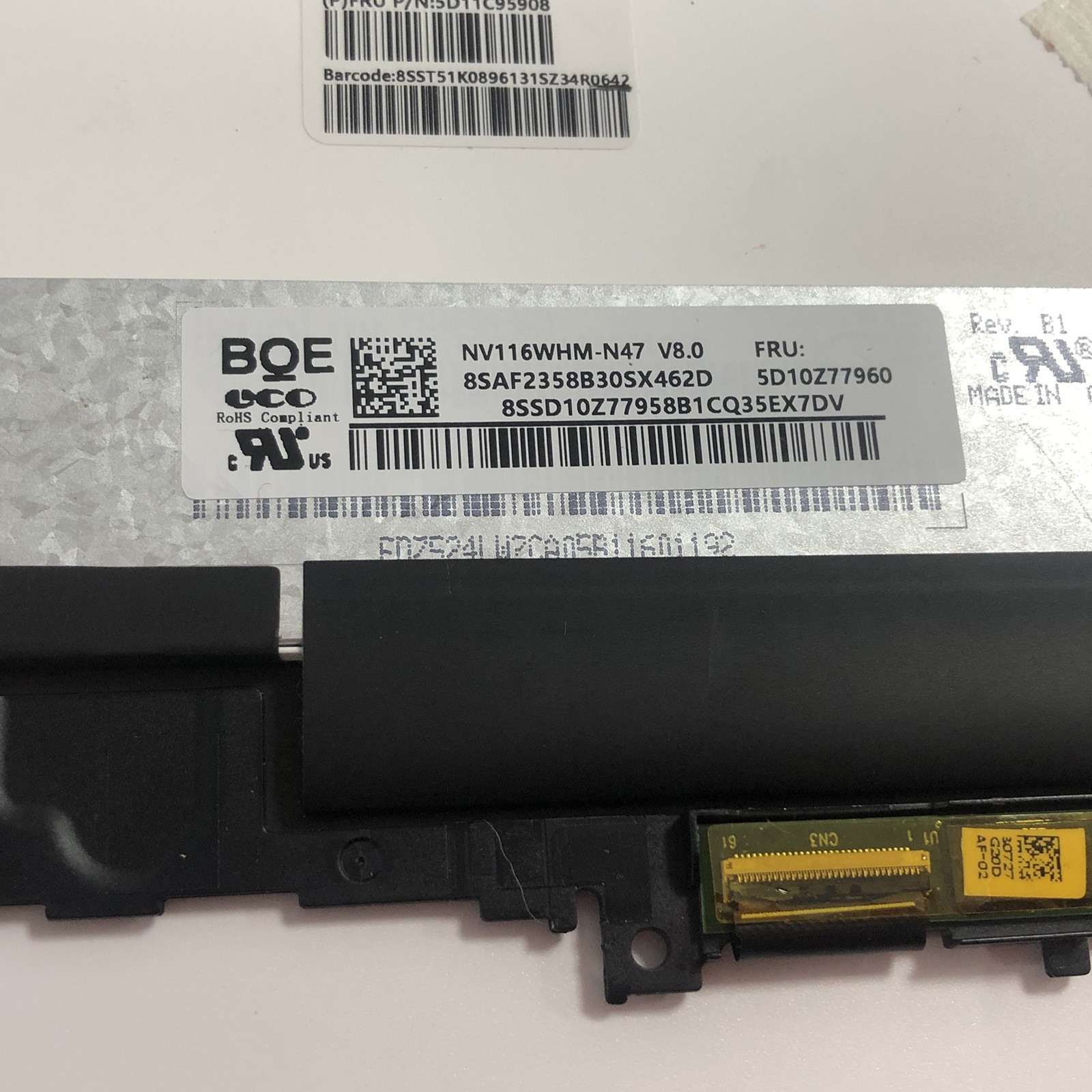 For Lenovo 300e Yoga Chromebook Gen 4 LCD Touch Screen With Bezel 5D11C95908 US