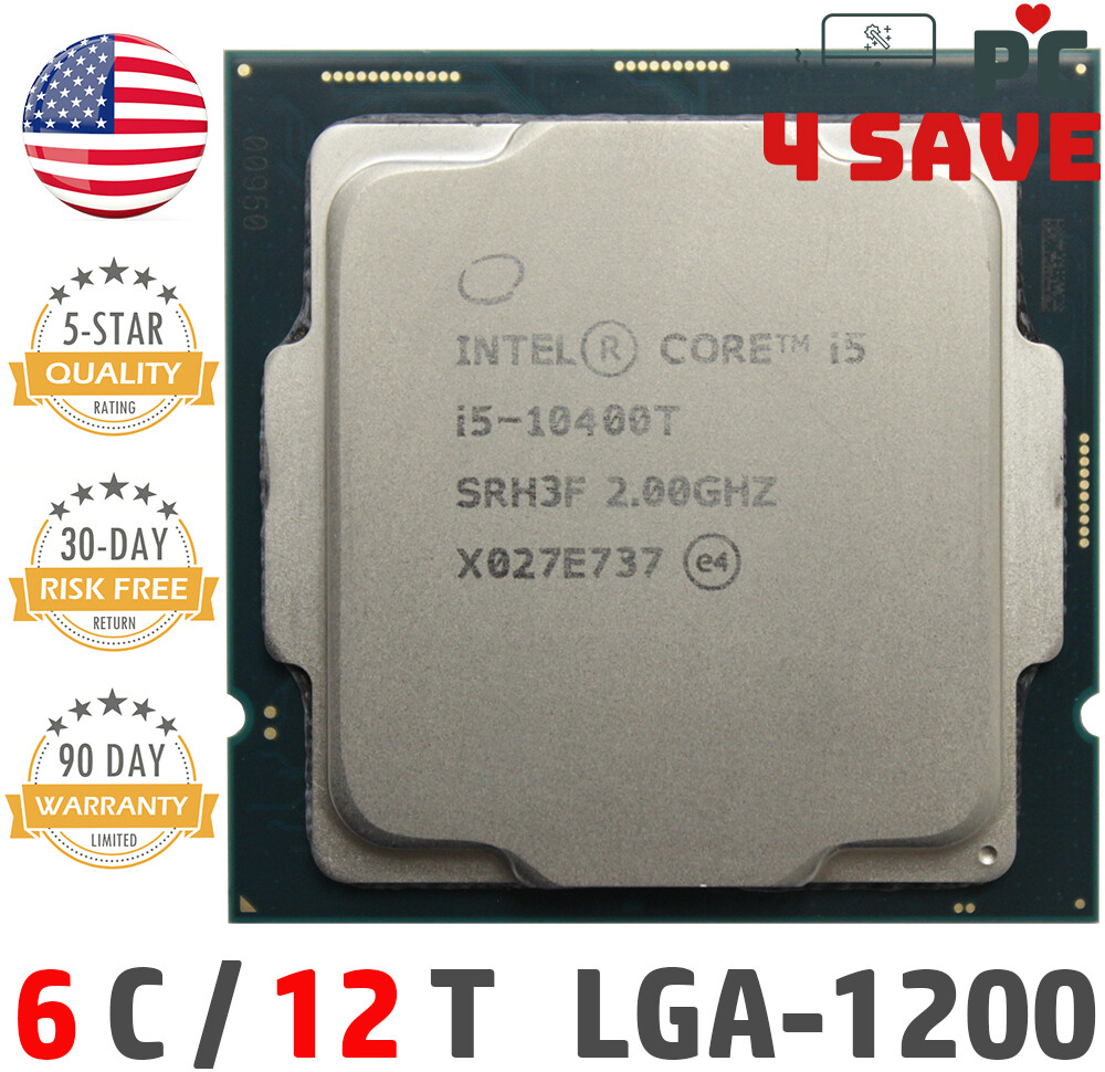 10th Gen Intel Core i5-10400T CPU 2.0GHz (Turbo 3.6GHz) 6-Core 12M LGA1200 SRH3F