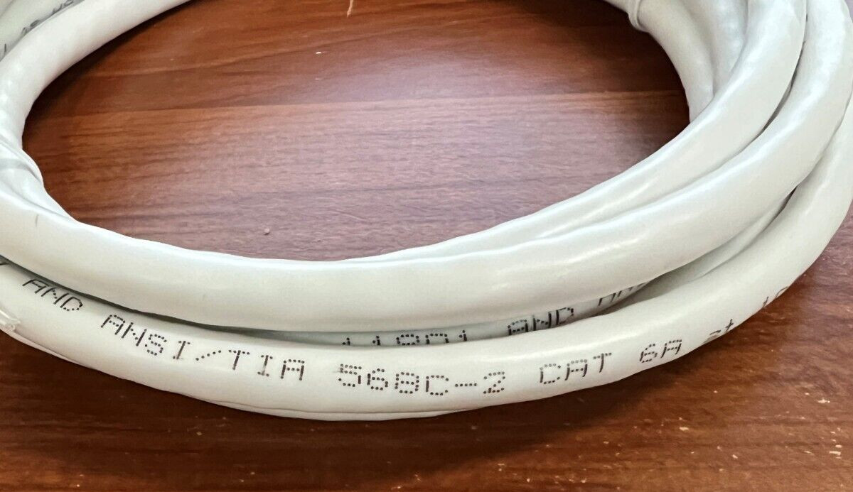 Perfect Link – 2x6ft White Cat 6a Shielded Patch Cable White-550MHz Ethernet NEW