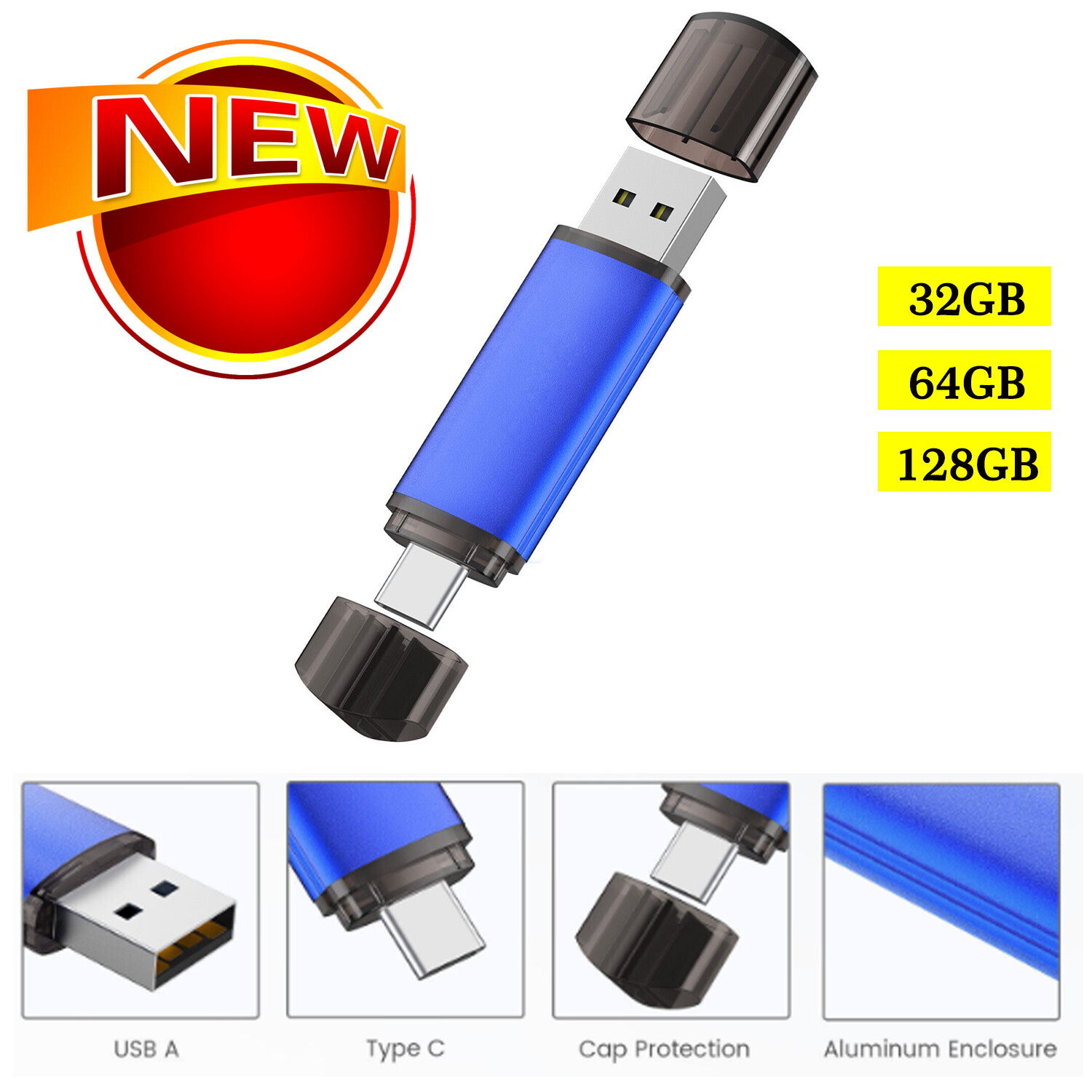 USB 2.0 32GB 64GB 128GB USB Flash Drive Pen Drive OTG Pen Drive TYPE-C U Disk