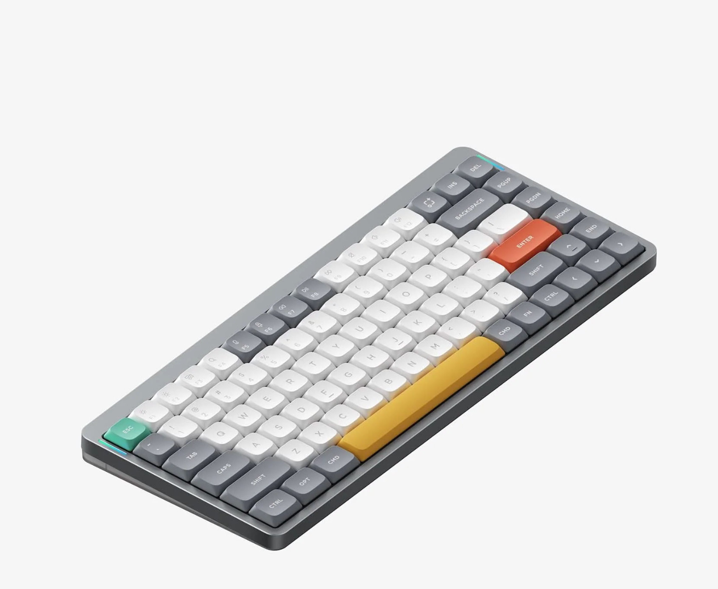 NuPhy Air75 v2 Wireless Mechanical Keyboard – ANSI US – Lunar Grey W/ Nufolio